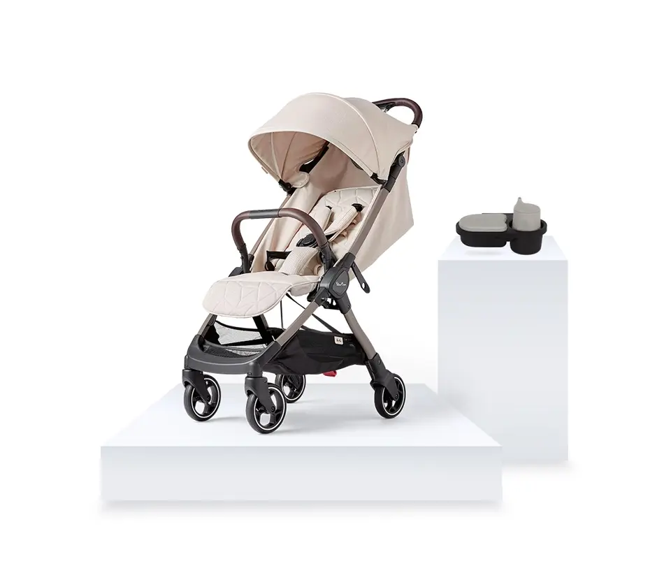 View Silver Cross Clic Almond Stroller with Snack Tray information