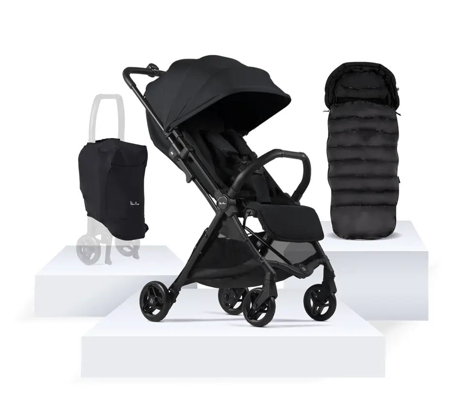 View Silver Cross Jet 5 Space Compact Stroller Essential Bundle 5 piece information