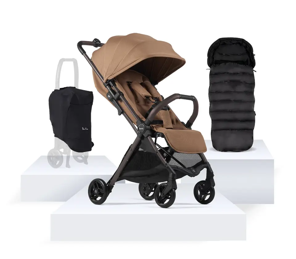 View Silver Cross Jet 5 Cinnamon Compact Stroller Essential Bundle 5 piece information