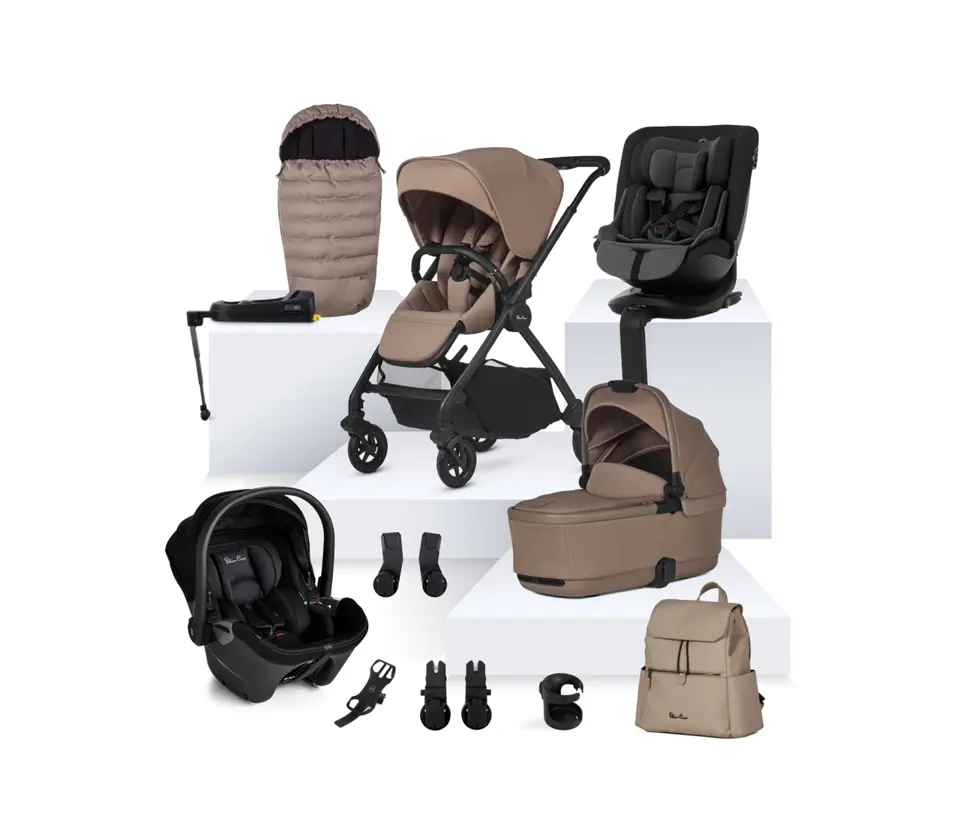 View Silver Cross Dune 2 Mocha Travel System Ultimate Motion Bundle 13 piece information