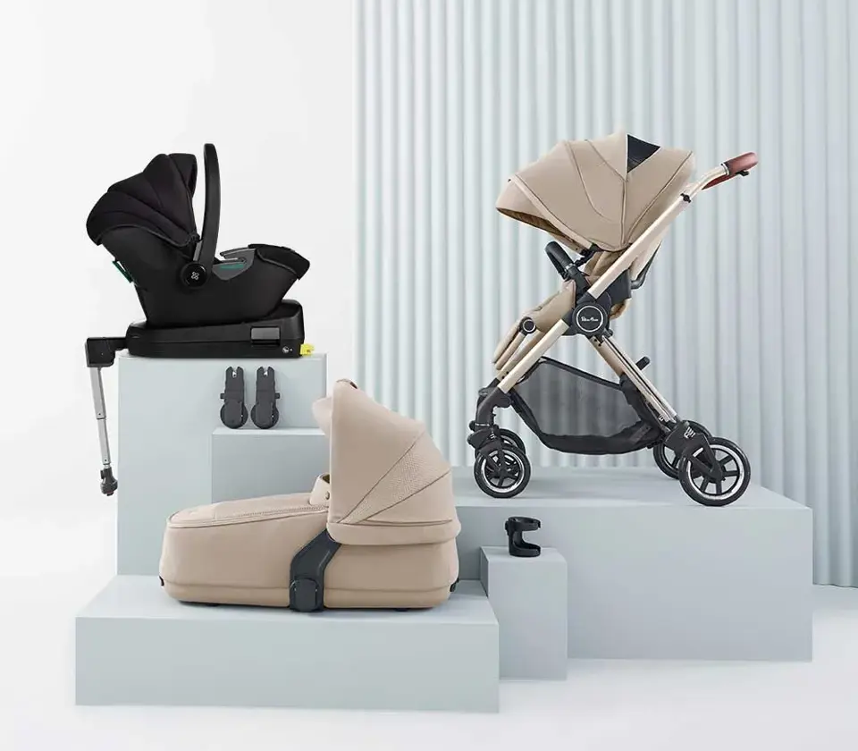 View Dune Stone Compact Folding Carrycot Dream iSize Travel Pack Bundle information