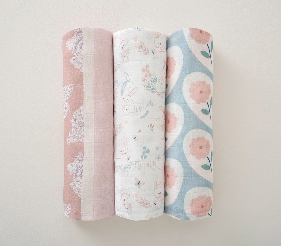 View Silver Cross Pretty Nature Muslin Swaddles Pack of 3 information