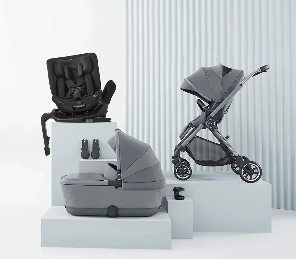 View Silver Cross Dune Glacier First Bed Carrycot Motion All Size 360 Travel Pack Bundle information