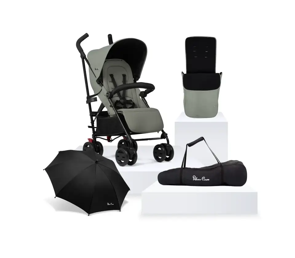 View Silver Cross Pop Sage Stroller Accessory Bundle 4 piece information