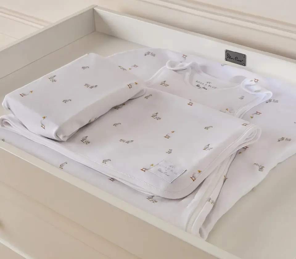 View Rosa Blue for Silver Cross New Arrival Crib Bedding Set Duckling Print information
