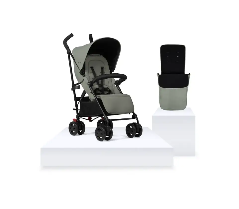 View Silver Cross Pop Sage Stroller Footmuff Bundle 2 piece information