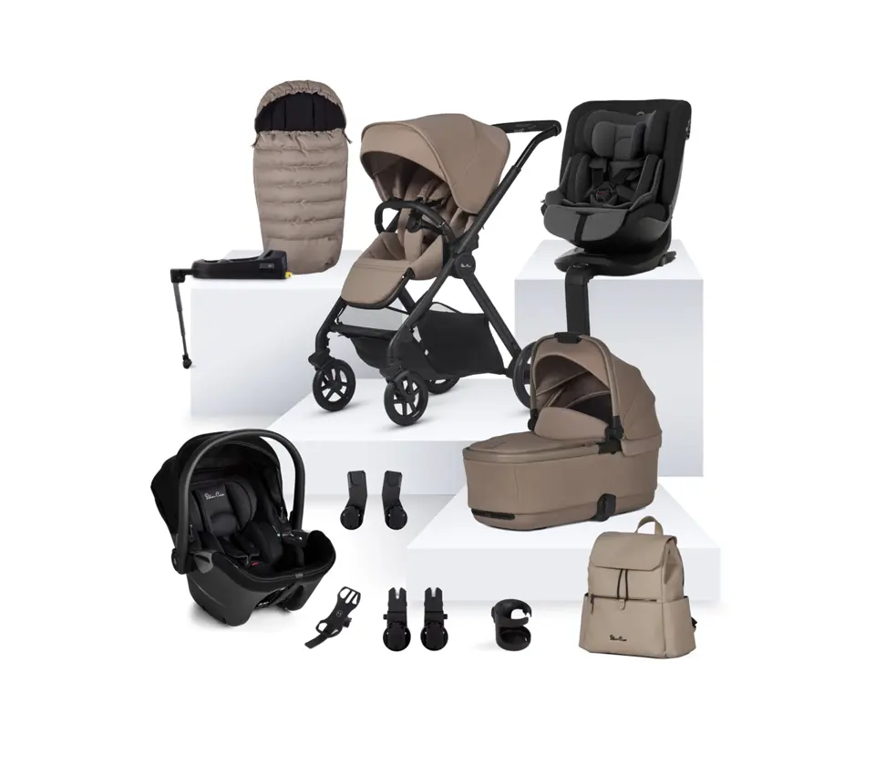 View Silver Cross Reef 2 Mocha Travel System Ultimate Motion Bundle 13 piece information