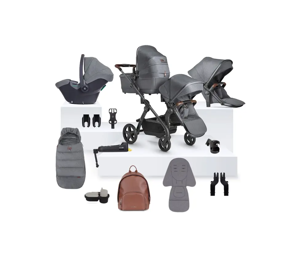 View Silver Cross Wave 3 Lunar Single to Double Travel System Ultimate Bundle 20 piece information