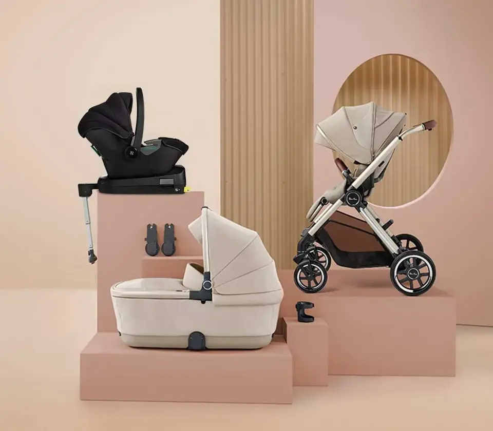 View Silver Cross Dune Stone Compact Folding Carrycot Dream iSize Ultimate Pack Bundle information