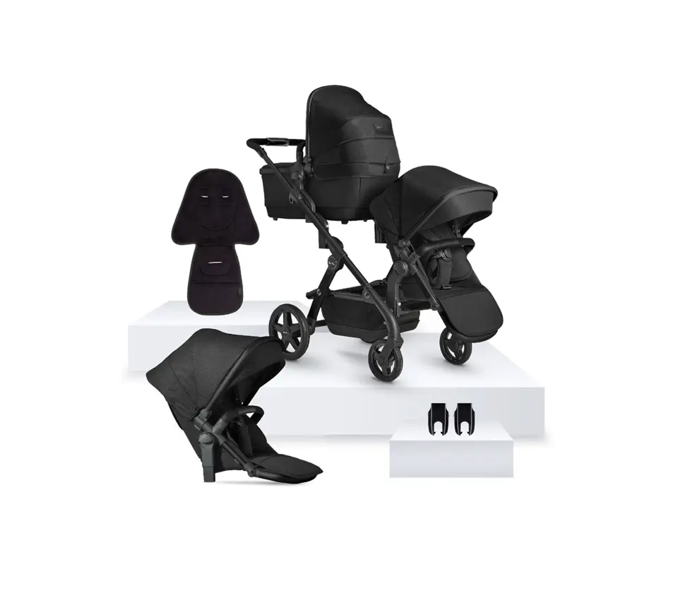 View Silver Cross Wave 3 Onyx Single to Double Travel System 12 piece information