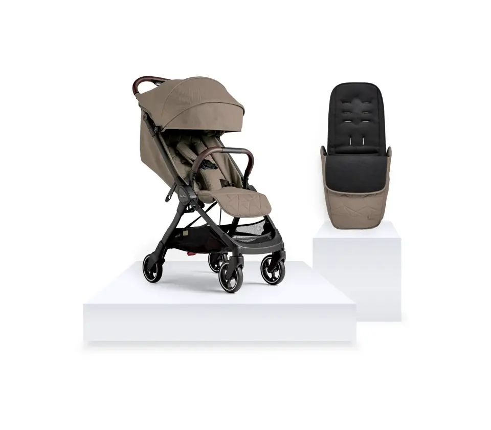 View Silver Cross Clic Cobble Stroller Footmuff Bundle 3 piece information