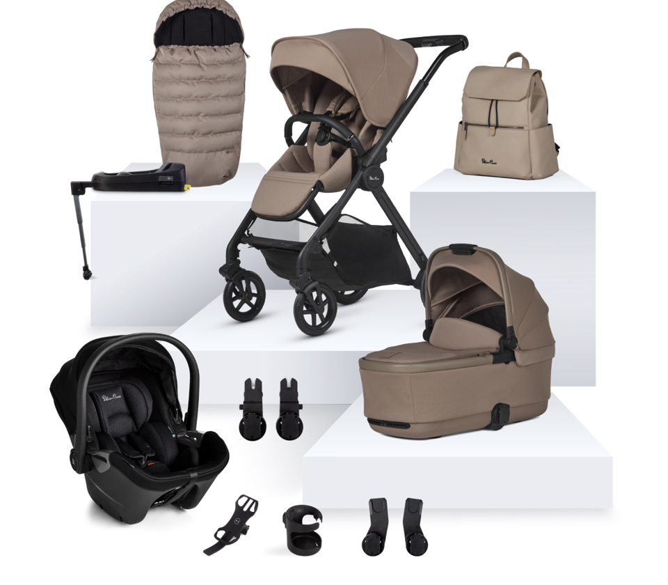 View Silver Cross Reef 2 Mocha Travel System Ultimate Bundle 12 piece information