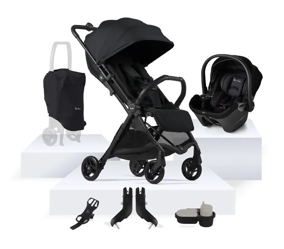 View Silver Cross Jet 5 Space Compact Stroller Ultimate Bundle 8 piece information